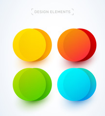 Vector bubble label template. Modern material design flat style with soft shadows. For presentation, newspaper, magazine, web page, branding usage