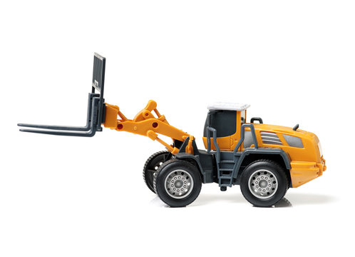 Forklift wire model on white background - Powered by Adobe