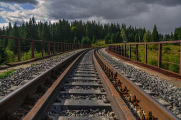 Fototapeta premium railway in countryside