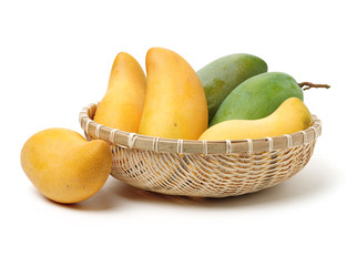 mangos on a white background 