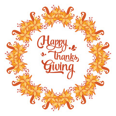 Space for text, thanksgiving, with artwork wallpaper of autumn flower frame. Vector