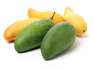 mangos on a white background 