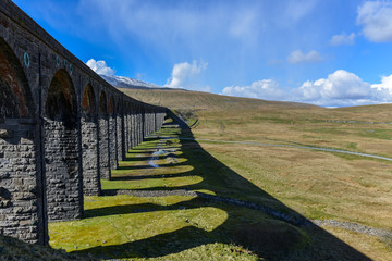 Side view of Ribblehead Viaduct