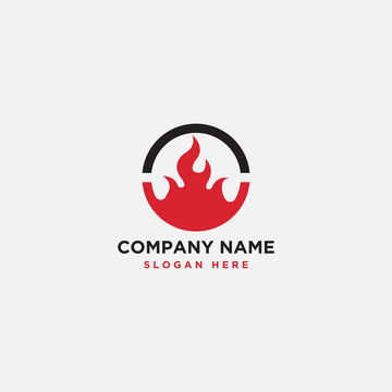 fire logo design template - vector