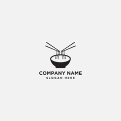 Ramen logo template - vector