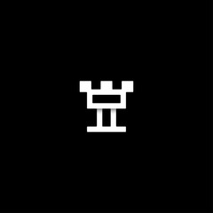 Letter T Castle Logo Design Vector Icon