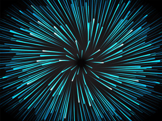 Hyperspace motion background for futuristic technology concept.