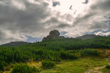 Fototapeta premium landscape with mountains and clouds