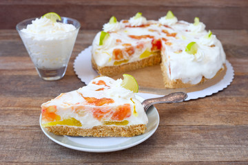 Marmorierte Joghurt- Torte