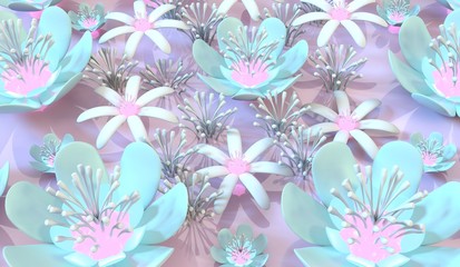 colorful 3d flower