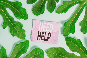 Word writing text Need Help. Business photo showcasing When someone is under pressure and cannot...