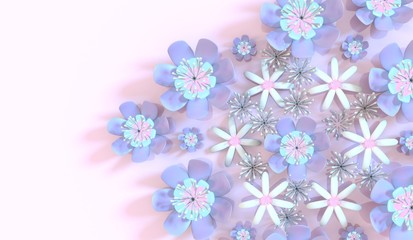 colorful 3d flower