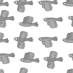 Birds. Seamless vector pattern (background).