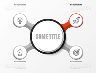 Fototapeta premium Infographic design template. Creative concept with 4 steps