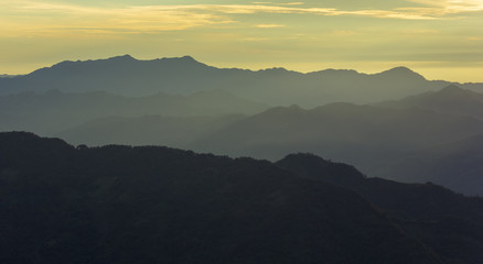 A view of the hills of the state of Mizoram from the village of Hmuifang.