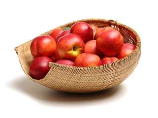 nectarine on a white background 
