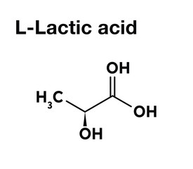 L-Lactic acid structural chemical formula