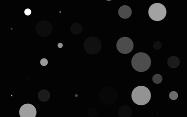 Light Silver, Gray vector template with circles. Glitter abstract illustration with blurred drops of rain. Pattern for ads, leaflets.