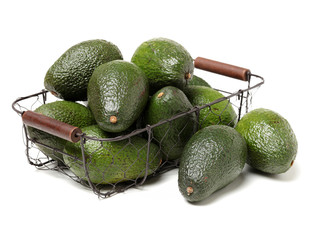 Avocado on a white background