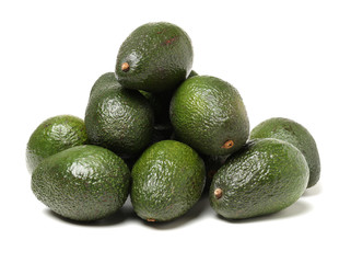 Avocado on a white background