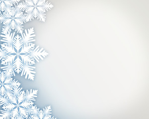Merry christmas and happy new year background with snowflakes