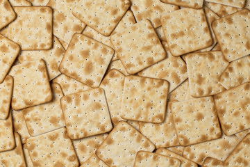Cracker background. Top view. Flat lay