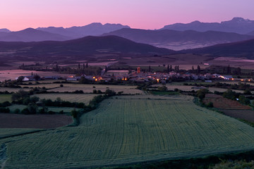 Purple colors in the country side