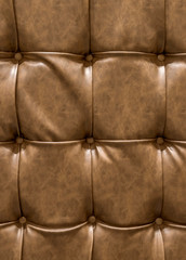 Pattern brown leather sofa background.