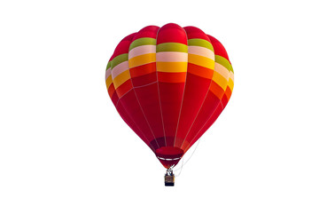 Colorful hot air balloon floating isolated on white background, with Clipping Path.