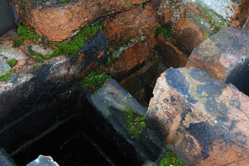 Detail of chimney is in very bad condition.