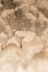 Close-up shot of translucent crystal and mineral stone.