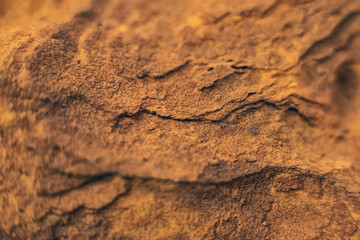 Detail of orange colored mineral stone.
