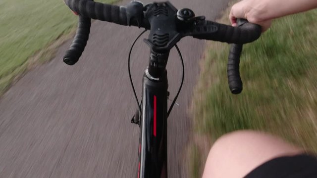 Commuter cycling with chest mounted action camera