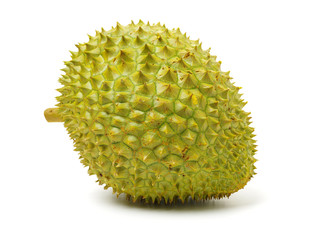 Durian fruit in south east asia, the king of fruits on white background 