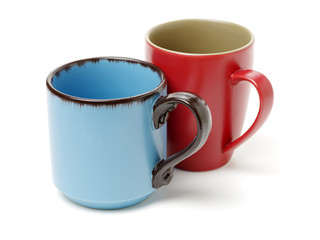 Obraz premium cups on white background