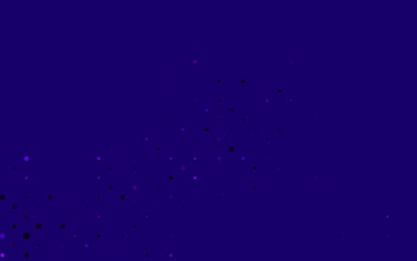 Light Purple vector backdrop with dots. Illustration with set of shining colorful abstract circles. Template for your brand book.