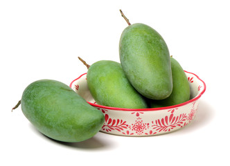 mangos on white background 