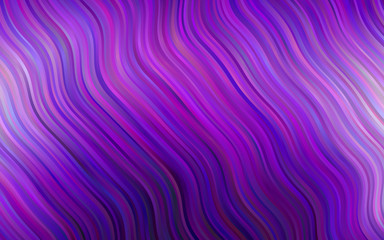 Light Purple vector template with lines, ovals. Modern gradient abstract illustration with bandy lines. A completely new template for your business design.