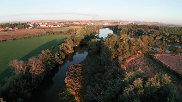 Ebro River sunshine, at 7 o clock