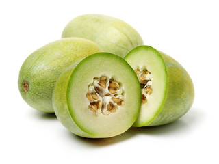 muskmelon on white background 