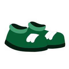 Dark Cyan shoes - Cartoon Vector Image