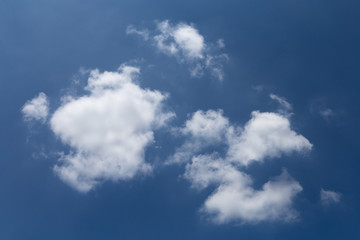 beautiful white cloud shape in the clear blue sky, nature and background concept.