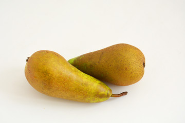 Fresh ripe pear isolated on white background 