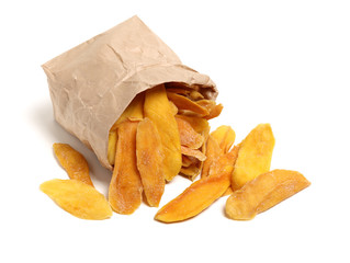 Mango. dry mango on the background