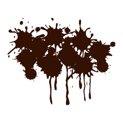 Brown Color Paint Splash Vector Image