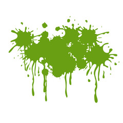 Lime Green Color Paint Splash Vector Image