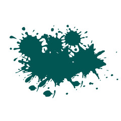 Green Color Paint Splash - Cartoon Vector Image