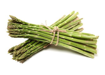 Asparagus on white background