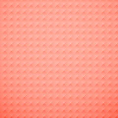 Living coral geometric checkered cover design pattern. Abstract background.