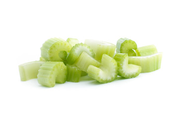 fresh celery isolated on white background